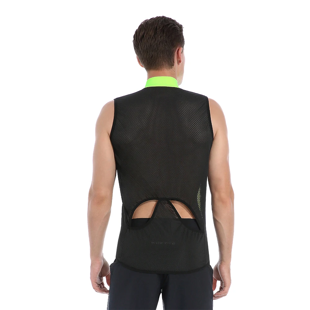 WOSAWE Men\'s Cycling Vest Windproof Breathable Cycling Coat Sleeveless Bicycle Bike Vest Ultralight Cycling Clothing