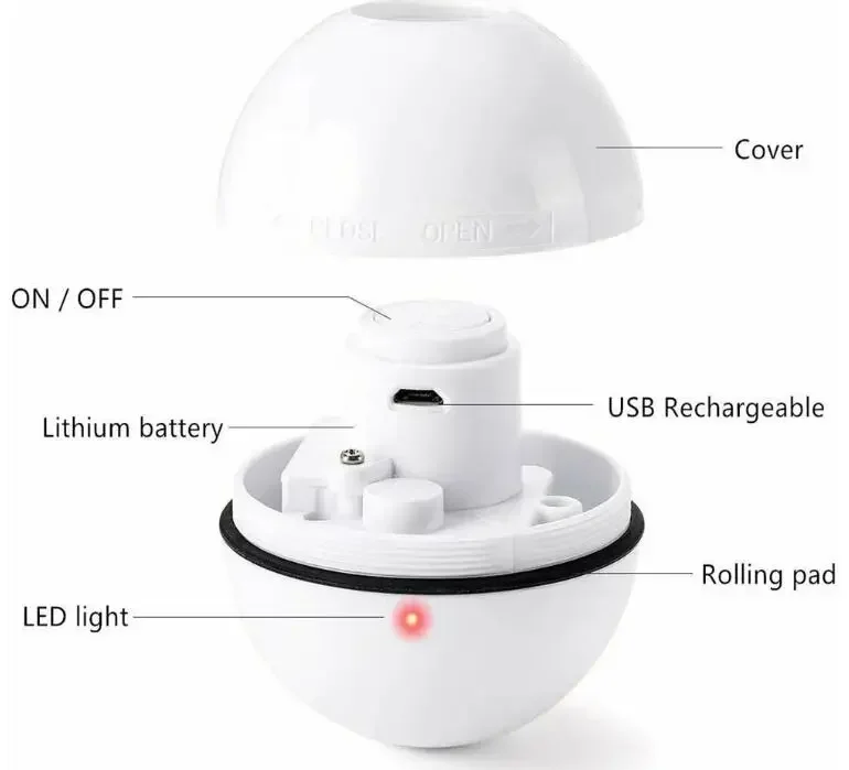 Перезаряжаемый от Usb интерактивный градусный автоматический вращающийся шарик, противоударный самовращающийся игрушечный мяч для домашних животных, кошек