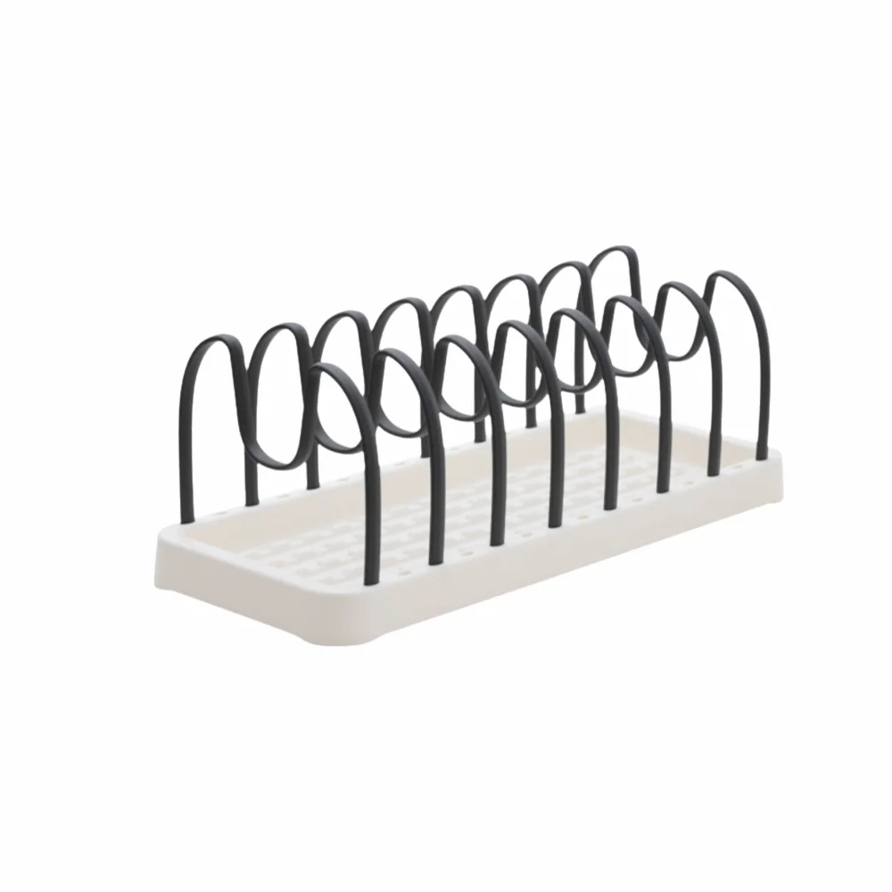 New Plastic Dish Drain Rack U-shaped Detachable Pot Lid Holder Space Saving Adjustable Dish Drying Rack Household