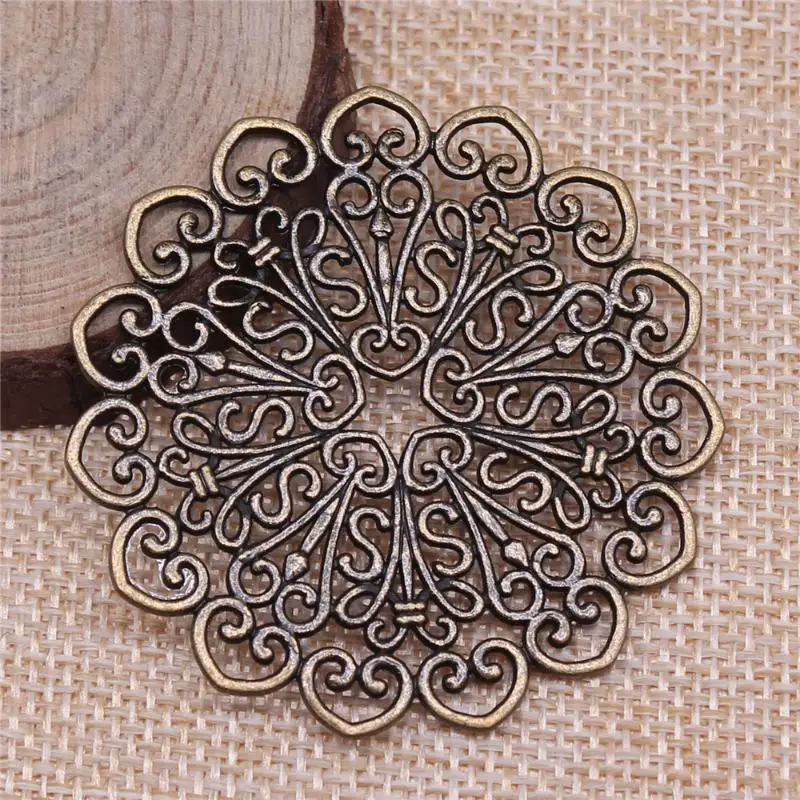 2 Stück DIY Schmuckherstellungszubehör Mandala-Muster Geometrische Anhänger für Handwerk und Handyanhänger-Herstellung – Detail 5