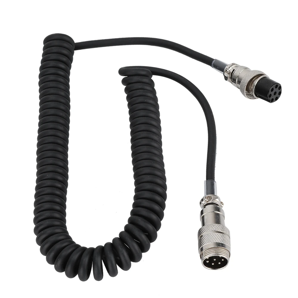 Handy 8-pin Coiled Extension Microphone Cord Male Female Cable 8-core aviation head busbar