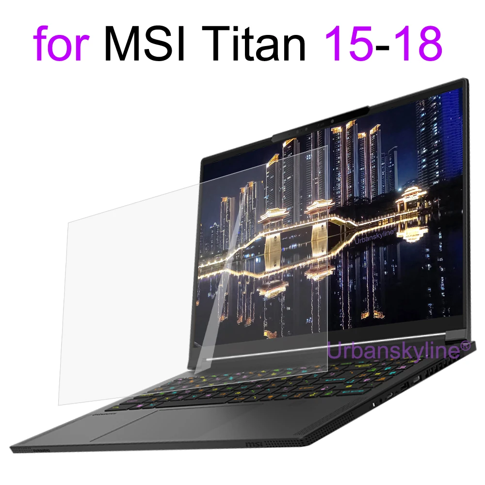

Screen Protector for MSI Titan 18 HX 17 15 GT77 GT76 GT75 GT63 HD Clear Guard Matte Frosted Skin Film 15.6 17.3