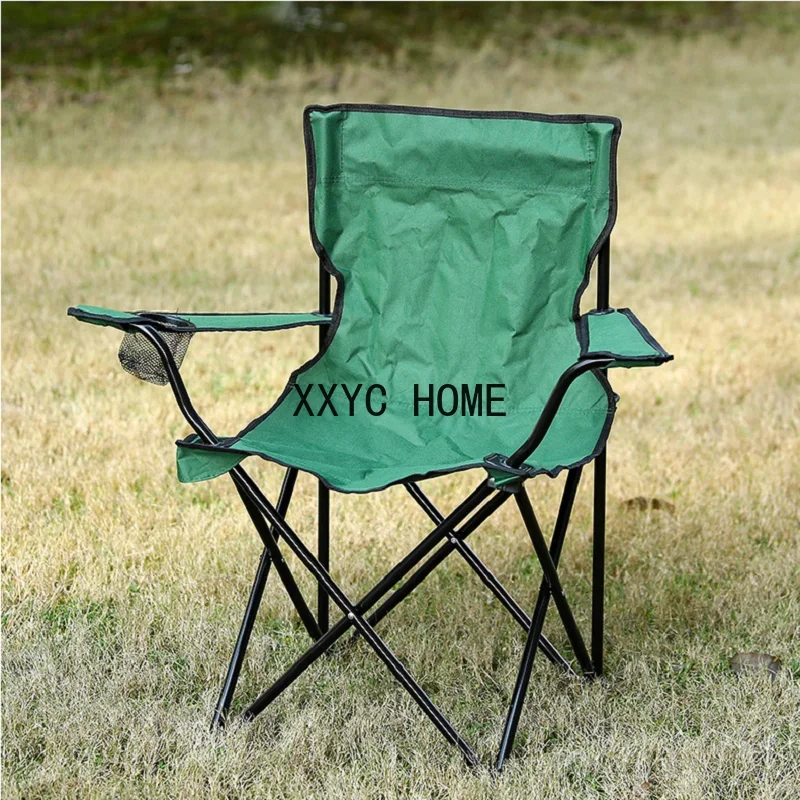 

Promotion Outdoor Folding Chair 600D Oxford Fabric Camping Art Sketching Camping Fishing Backrest Armrest Beach Chair New