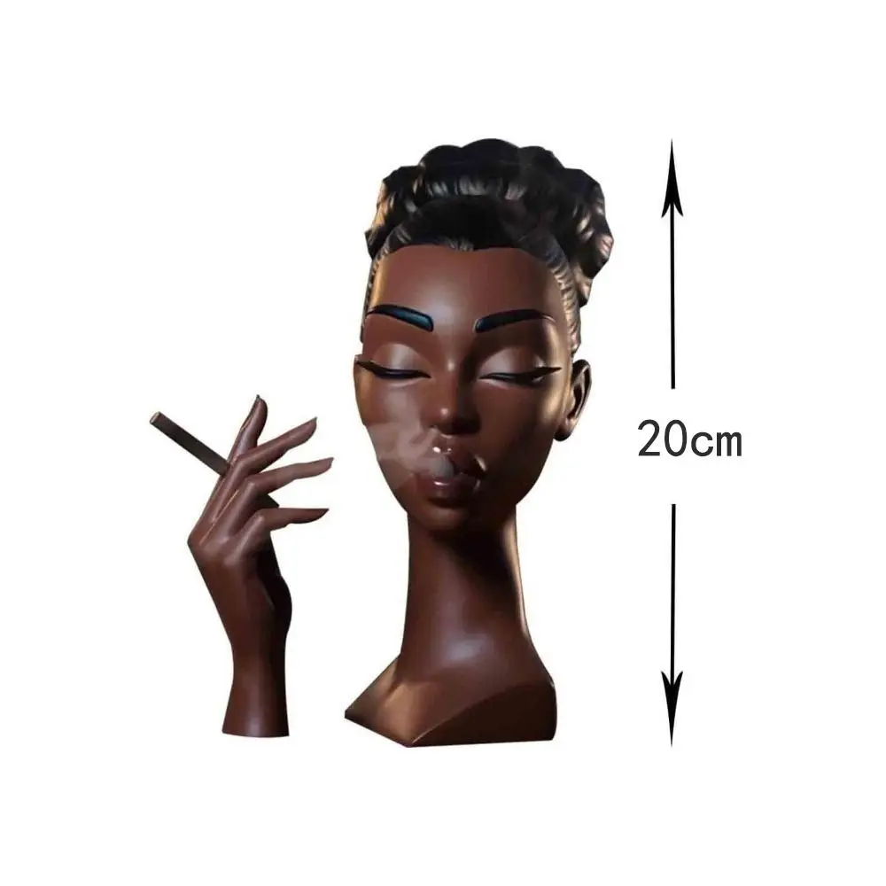 New Headscents-Head Head Incense Burner Black Woman Handmade Resin Incense Burner Black Woman Black Women Face Scents Burner