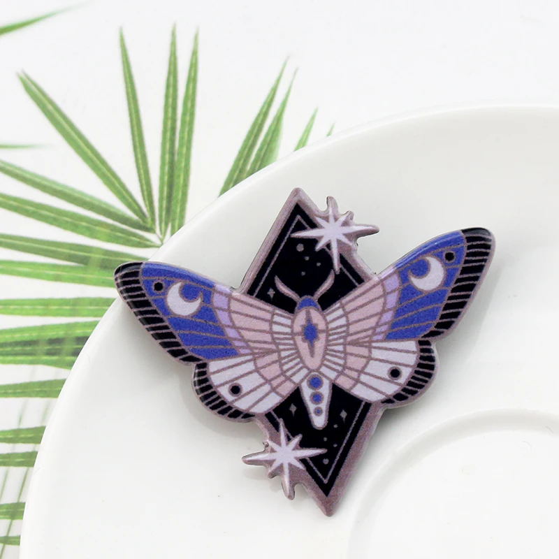 فراشة المينا بروش لمأدبة الأطفال ، هدايا عيد الميلاد ، اكسسوارات المجوهرات للرجال والنساء ، أزياء الحشرات #2