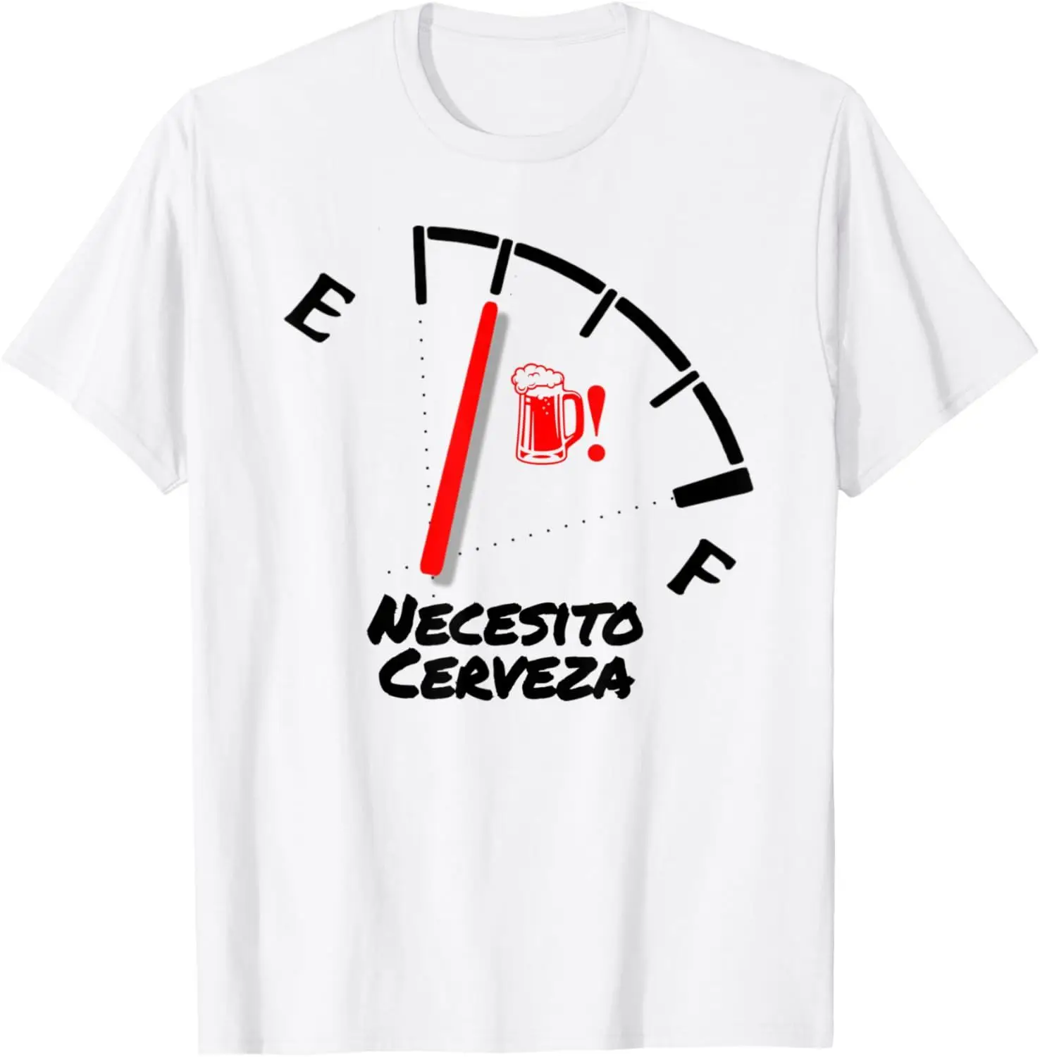 NECESITO Cerveza Funny Alcohol Beer Drinking Spanish Short-Sleeve Unisex T-Shirt Graphic T Shirts Men Clothing Streetwear