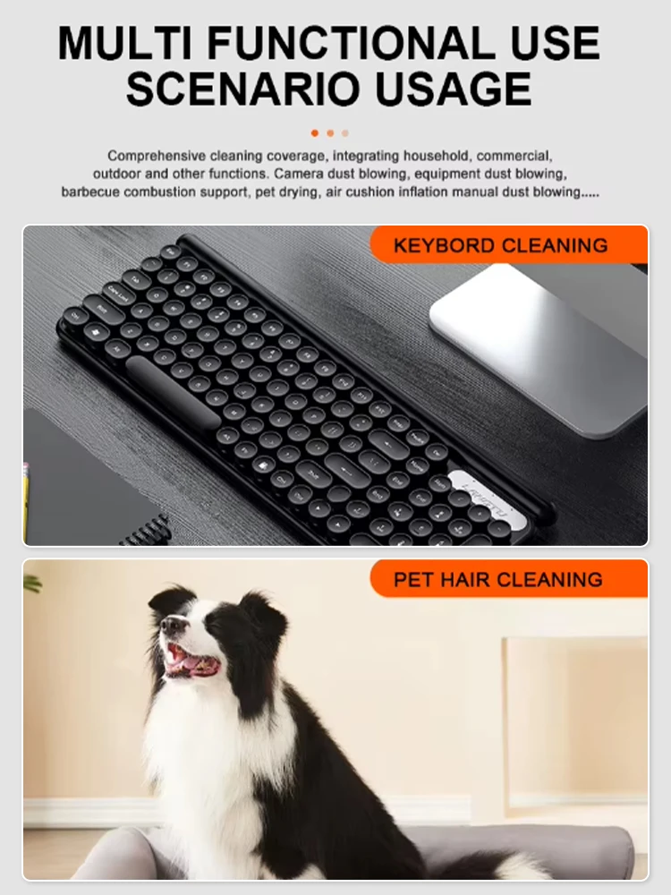 Powerful Blower 135000RPM Mini Turbo Jet Fan 52M/S Turbo Violent Fan Brushless Motor High Speed Duct Fan for PC Keyboard