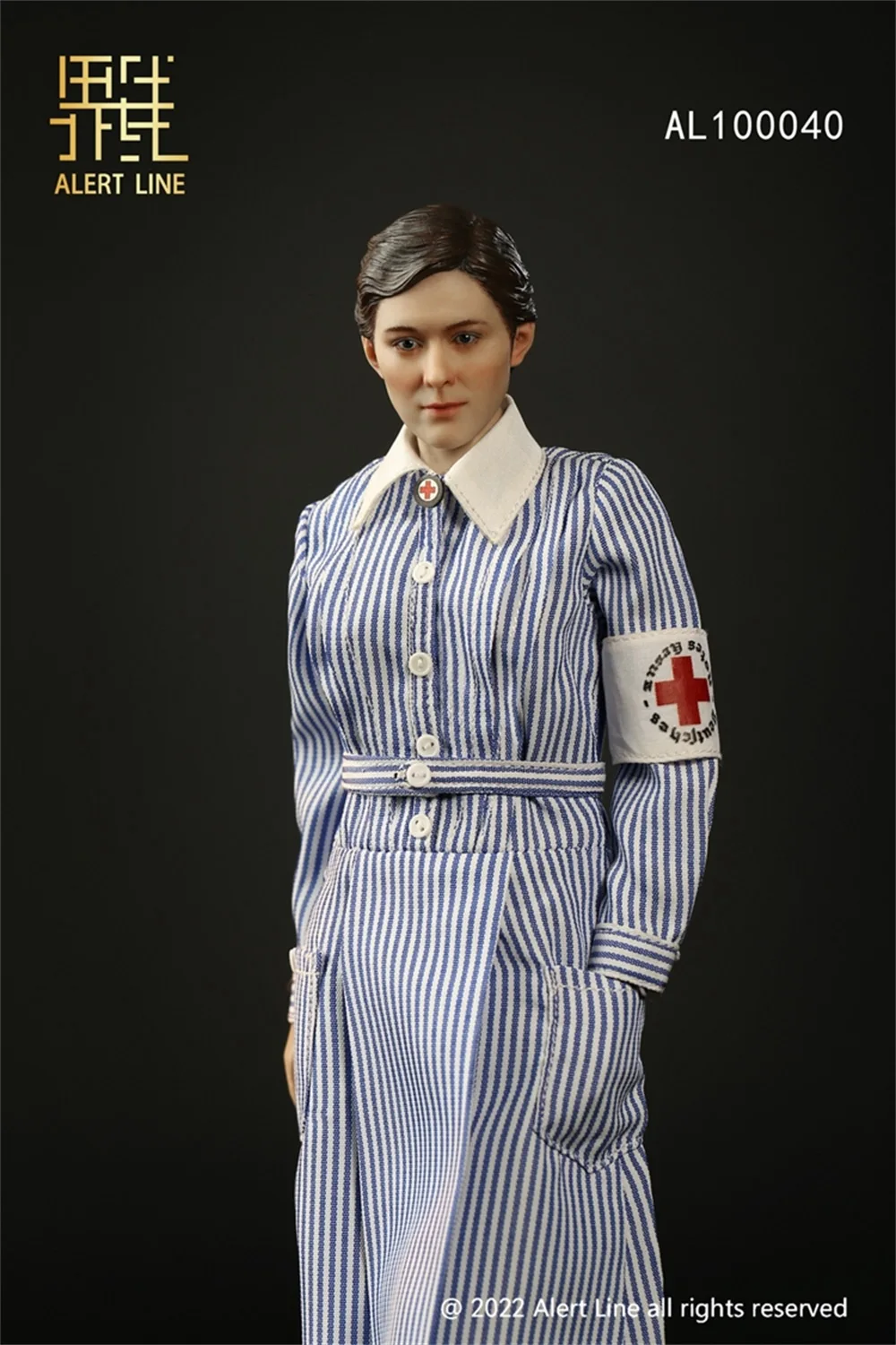 1/6 Alert Line AL100040 WWII My Father and Brother Female Nurse Realistic Head Sculpt Carving Cap with Pattern Fit 12