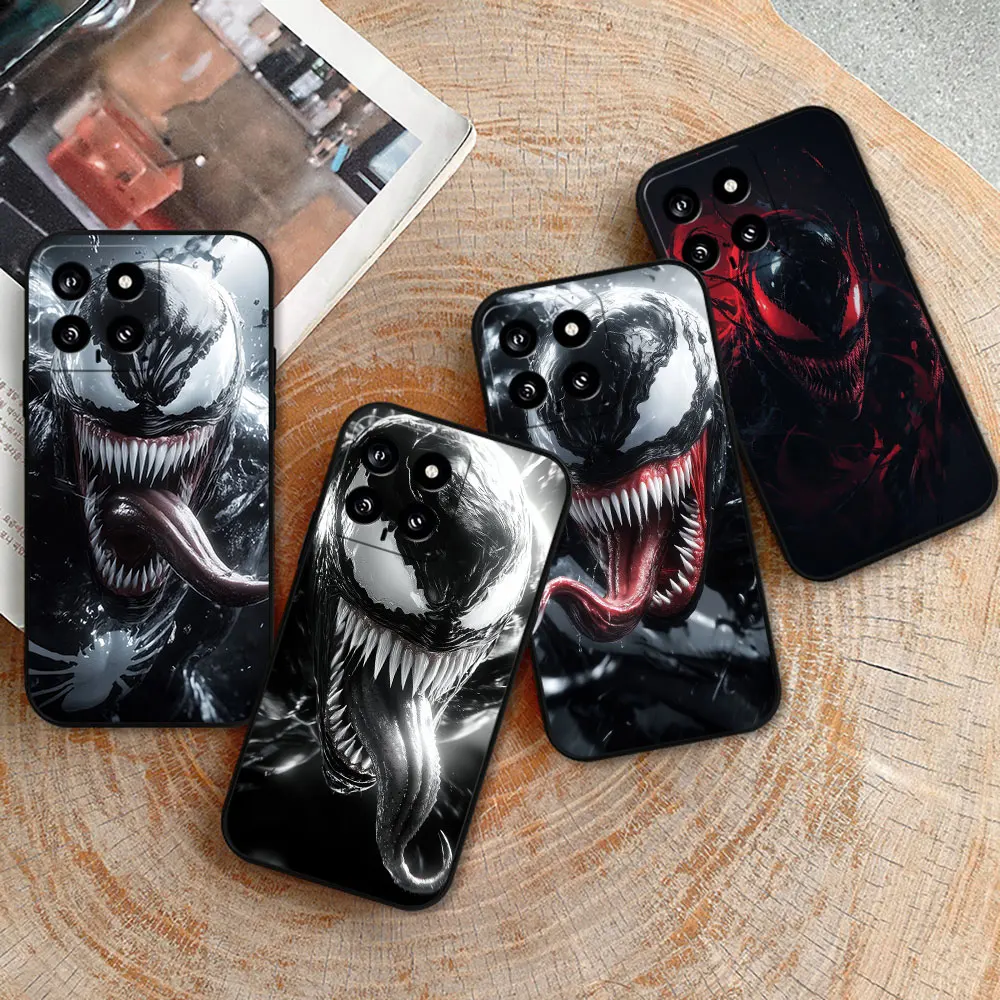 Marvel Venom 3 The Last Dance Case For Xiaomi 14C 13C 12 12C 10 10C 9 9C 9A 9T 8 8A A2Plus A1 K60Ultra K40Pro Black Soft Cover