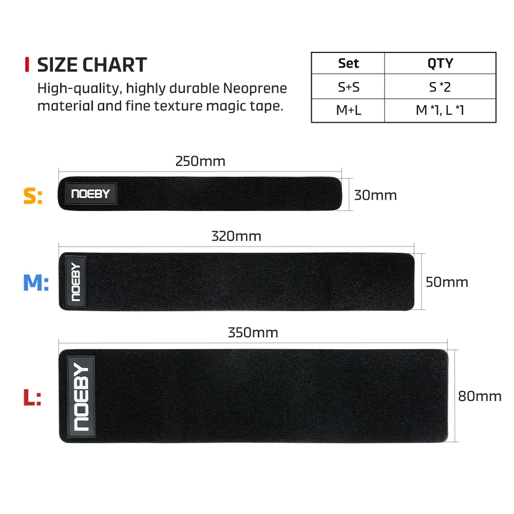 NOEBY Fishing Rod Strap Wide Protective Belt Anti-Friction Rod Wrap for Spinning Casting Rod Storage