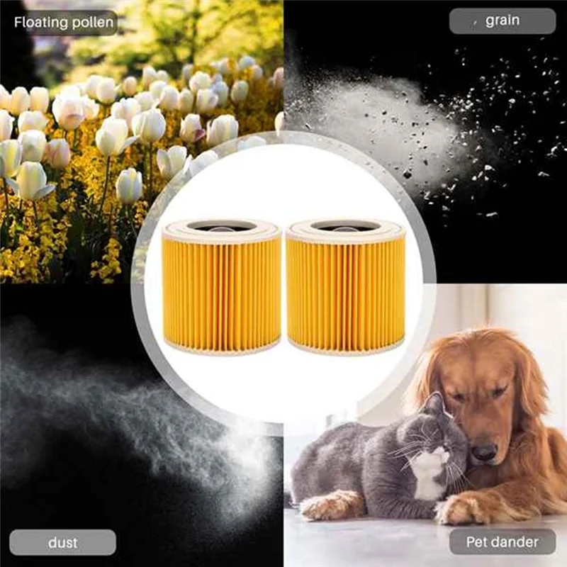 KEOL-3PCS Filtro HEPA Per Karcher WD WD2 WD3 WD1 MV3 MV2 Aspirapolvere Parti WD2250 WD3.200 WD3.300