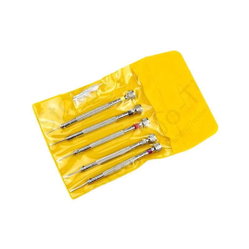 Juego de Mini destornilladores pequeños para electrónica, ordenador, reparación de relojes, juguete, Kit de herramientas de desmontaje, destornilladores de Metal y plástico, 5 uds.