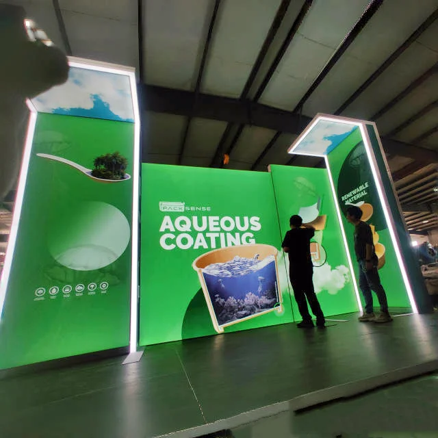 20x20 modulare Hybrid-Ausstellungsstand mit 3-stufigem Trade Show-Display-Tisch, Ausstellungsstand-Design für Pack Expo