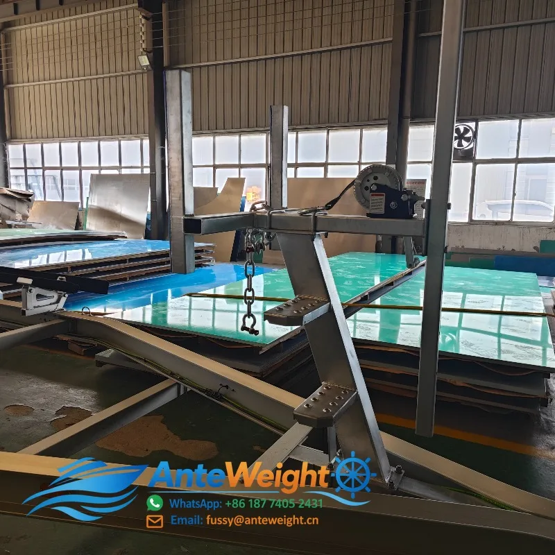 Allhouse Boat Durable Aluminum Boat Trailer Single Axle Marine Grade Chassis 500kg Max Payload Easy Loading Bunk System for Boat