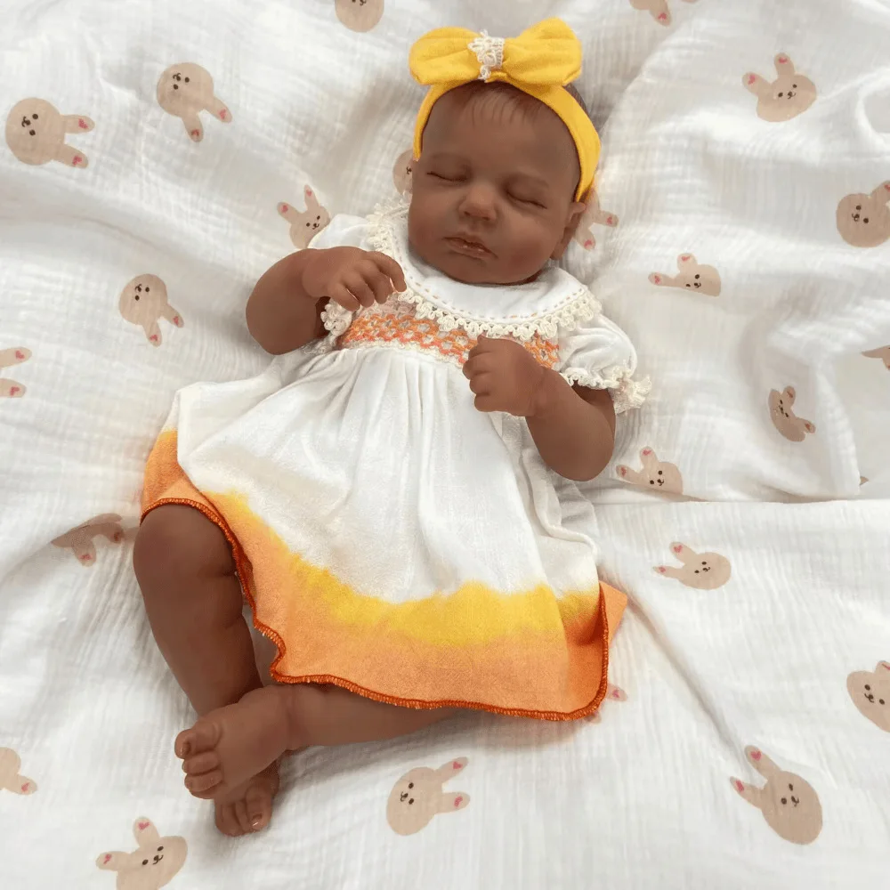 

Кукла-реборн 55 см, чернокожая, имитация младенца, мягкая игрушка, 22 дюйма, комфортная кукла-игрушка, подарок