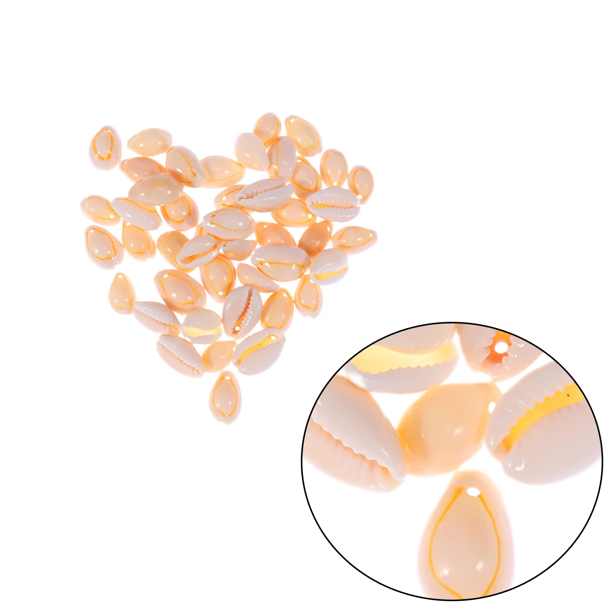 

150pcs Conch Accessories with Hole Natural Shell for DIY Necklace Earrings Wind Chime Keychain Decor Sea Style Craft Spiral