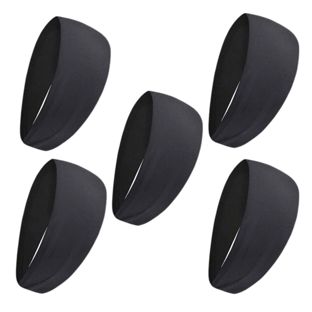 5PCS Durable Non Slip Sports Headband Sweat Wicking Wide Hair Band Elastic Breathable Workout Headband Yoga