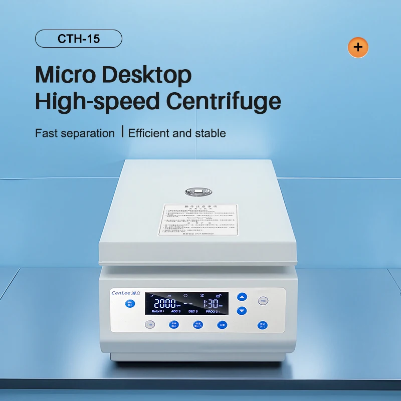 Oferta 2026: Centrífuga Portátil Mini Cenlee CTH-15, 15000 RPM, 21380 X g RCF, 18x5ml, de Laboratorio, de Sobremesa, con Rotor de Ángulo Fijo