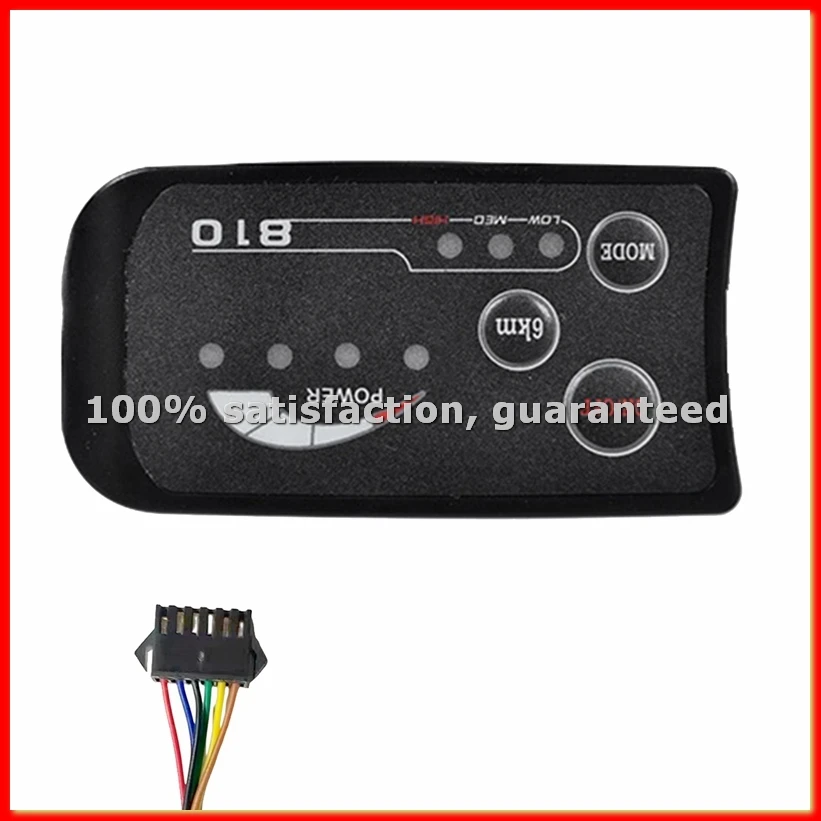 SM 6PIN S810 E-Bike LED Display Meter 36V IP65 UART Protocol for Electric Bicycle Electric Bike Meter-A68X