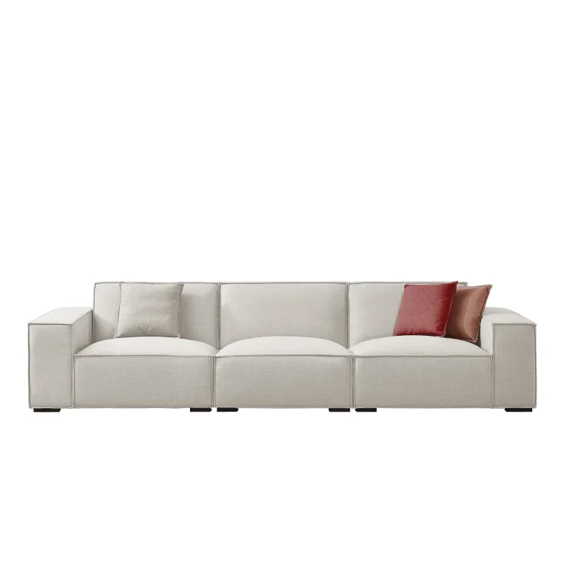 

Homestay, rental Internet celebrity cotton and linen, tofu sofa, apartment creativity, wabi-sabi wind, living room sofa