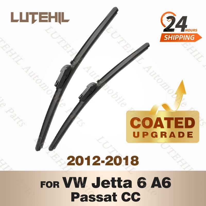 

LUTEHIL's Silicone Front Wiper Set For VW Jetta 6 MK6 A6 Passat CC 2012-2018 2013 2014 2015 coated windshield wiper blade 24"19"