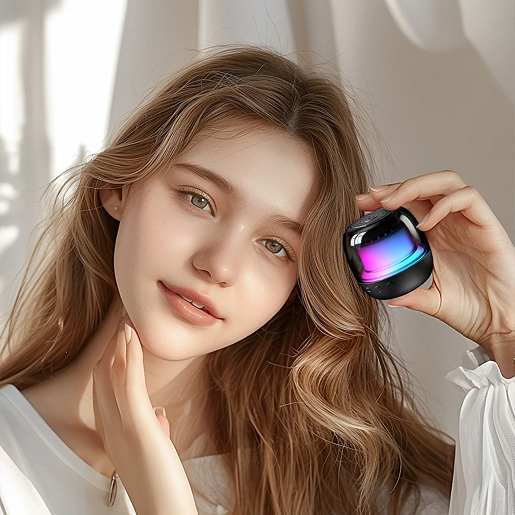 RGB 라이트 스피커 무선 블루투스 휴대용 미니 서브 우퍼 플레이어 다기능 블루투스 스피커 USB 야외 스피커 선물