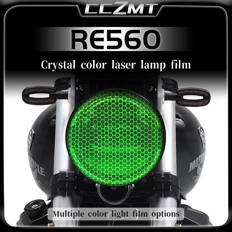 

For CYCLONE RE560 headlights with transparent protective film honeycomb laser light film sticker accessories