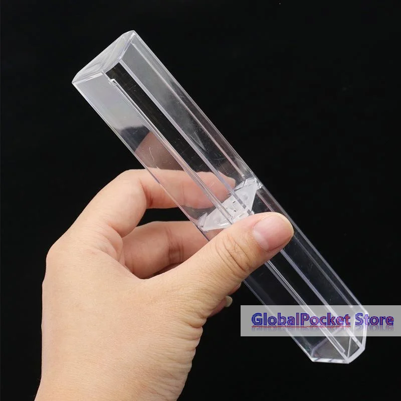 [TG823]1pcs PC Packaging Tube Storage Box Clear Tweezers Box Plastic Tube Cylinder Square Pipe For Makeup Tool