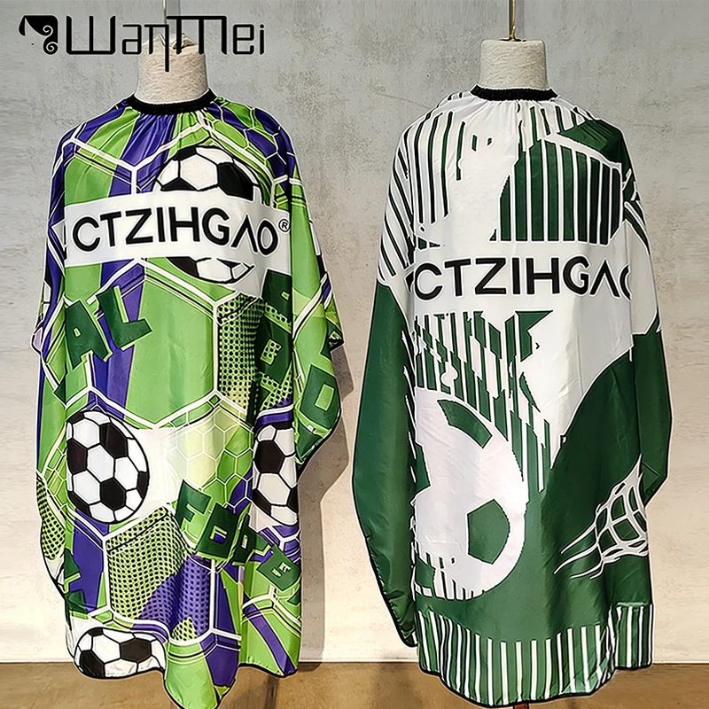 

1pcs Hair Apron Football Printed Barber Haircut Cape Antistatic Waterproof Hairdressing Cloth Gown Hair Salon Accessories