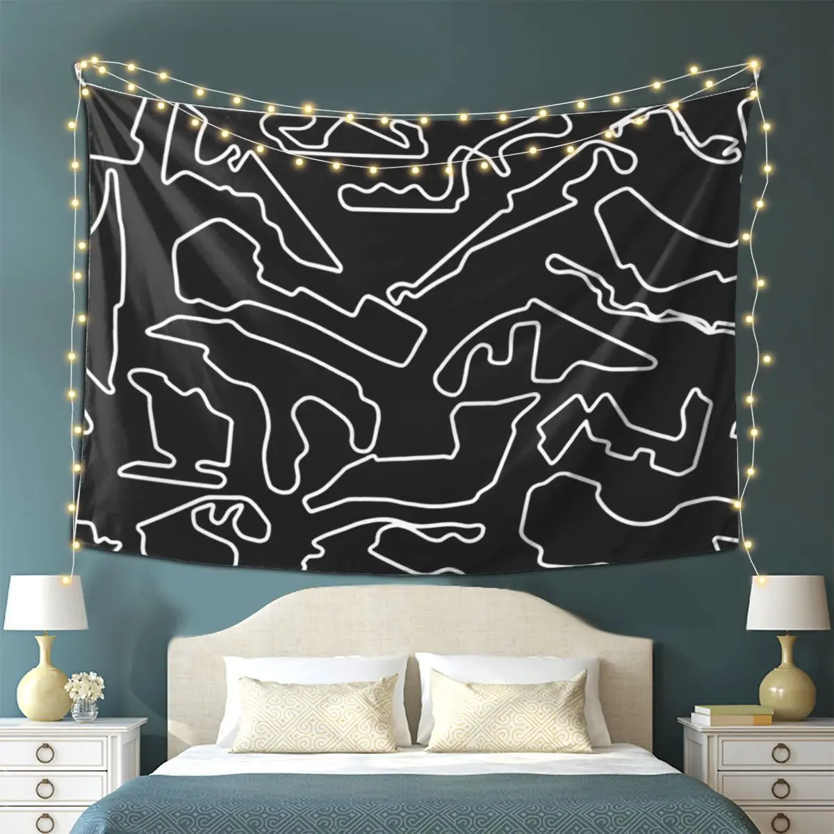 F1 2023 Tracks Tapestry Wall Hanging Aesthetic Home Decoration Tapestries for Dorm Room