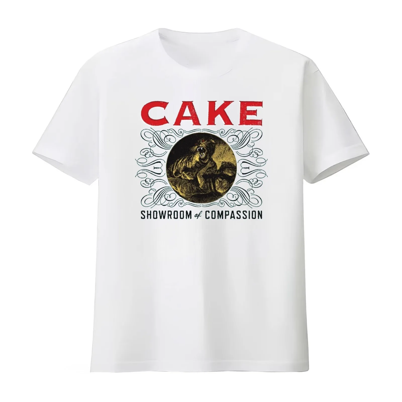 C A K ES H O W R O O MO FC M P A S S I N T-Shirt Summer Casual Cotton Tee Oversized Streetwear Tops Vintage Graphic Print
