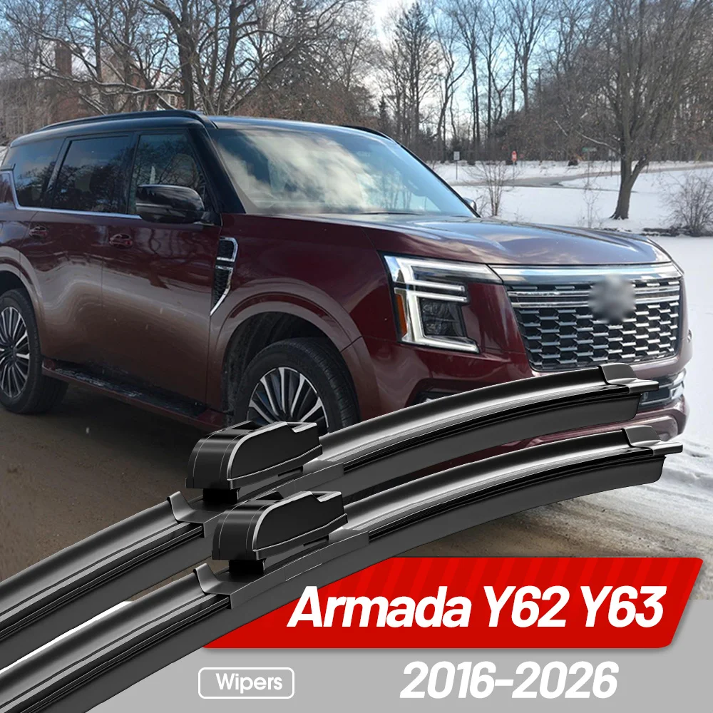 For Nissan Armada Y62 Y63 2016-2026 Front Wiper Blades Windshield Windscreen Window Accessories 24
