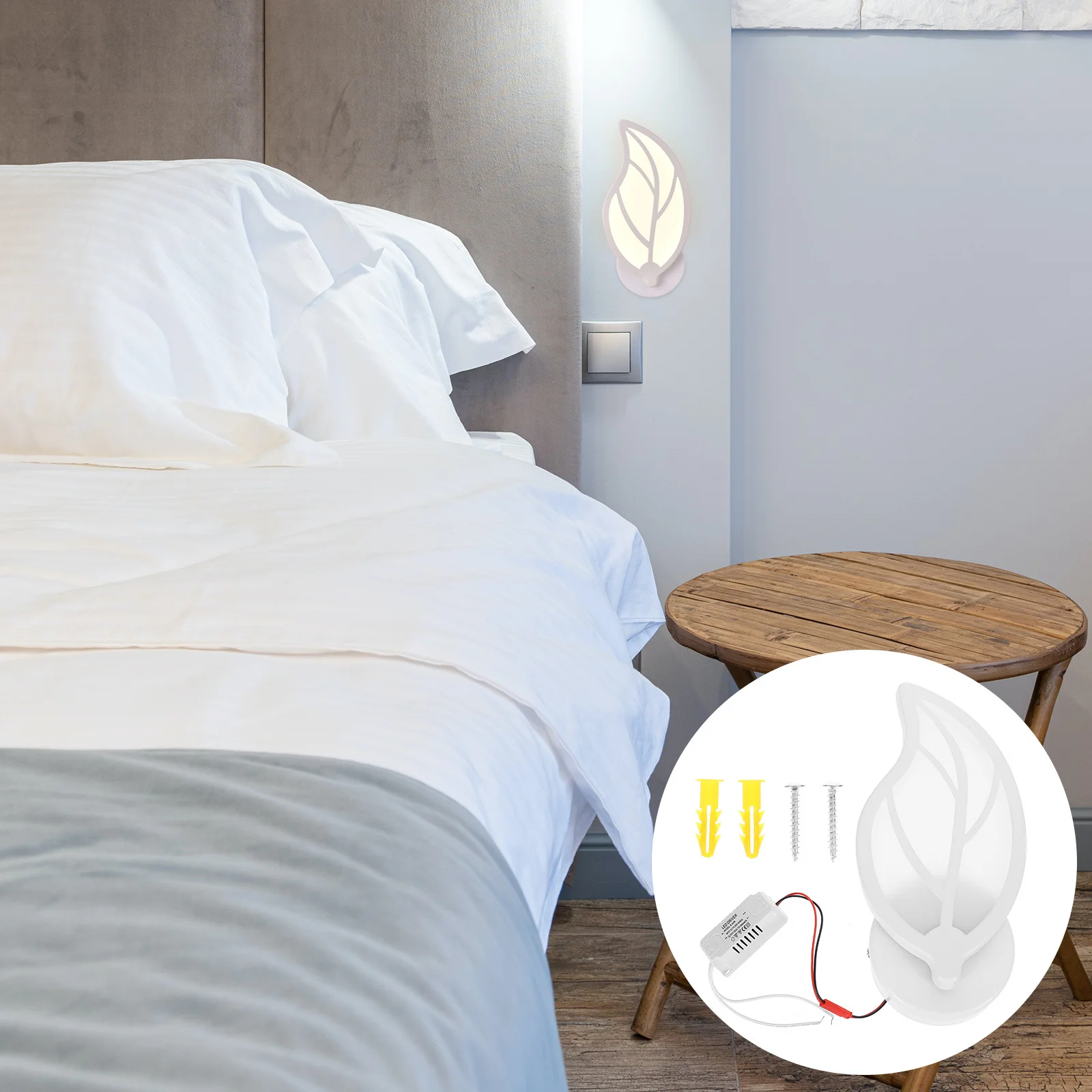 

1Pcs Wall-Mounted Lamp Leaf Modeling Design Simple Wall Light Creative Home Decoration Durable Practical Wall Lamp