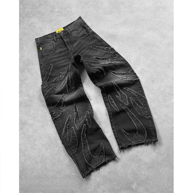 Jeans 2026 New American Street Washed Youthful Fashion Retro Wide Leg Pants for Men
