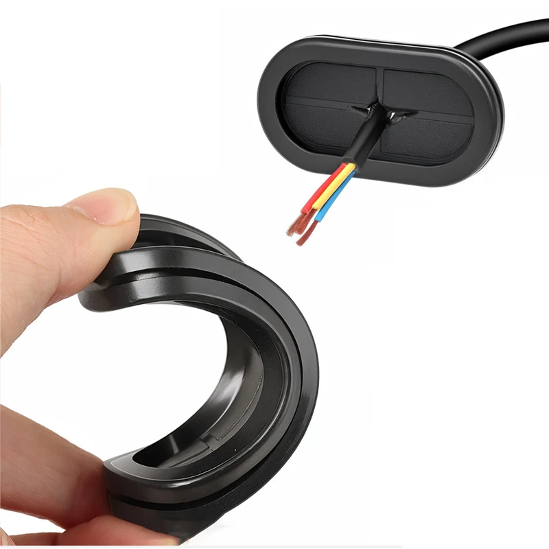 Oval Rubber Blanking Grommets Double Side Closed Blind Plug Bungs Cable Wiring Protect BushesSealing Ring Dustproof Outlet Ring
