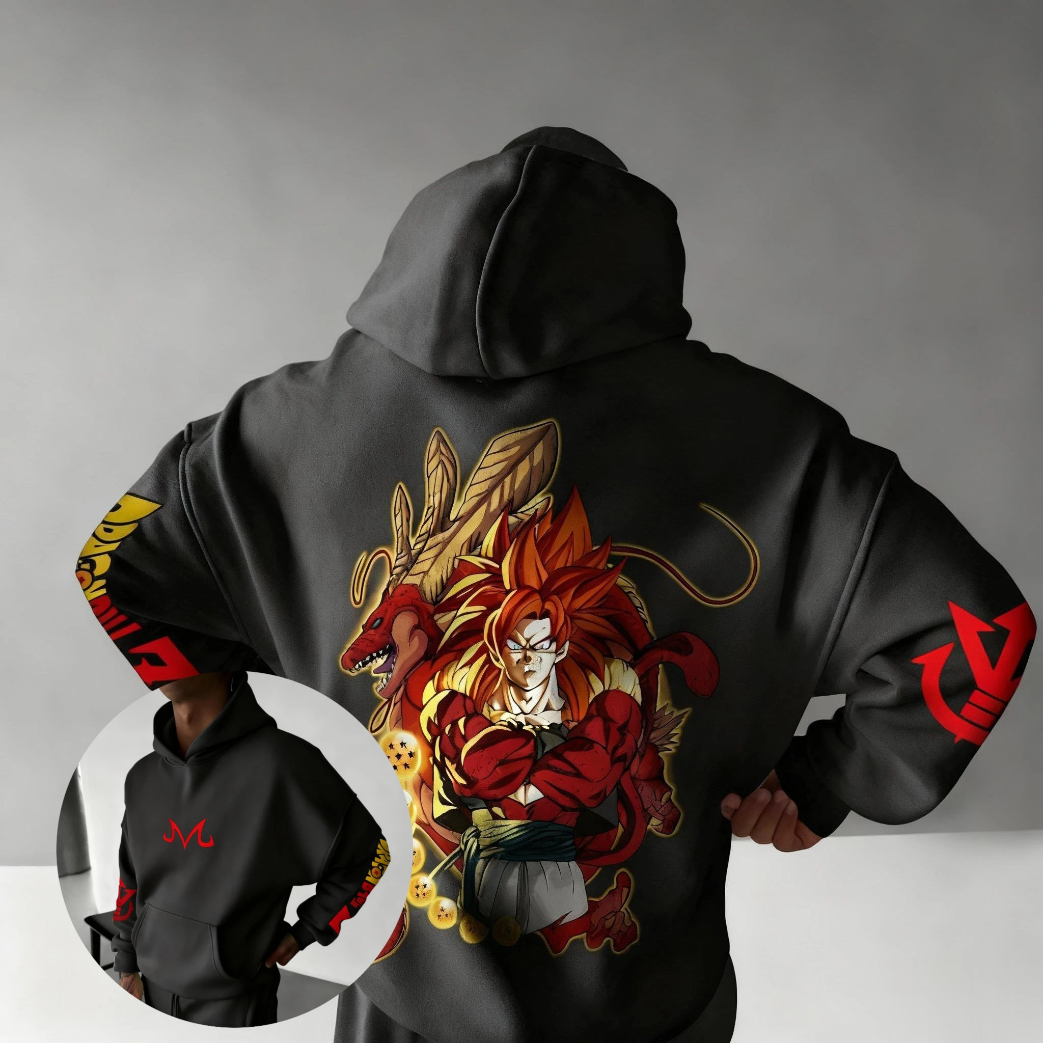 Felpa con cappuccio anime oversize Dragon Ball Goku uomo donna giacca casual allentata streetwear pullover felpa autunno inverno moda top