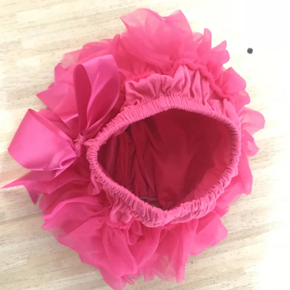 

1Pcs Baby Skirt Rosy Newborn Birthday Dress Headwear Size Tulle Layers Satin Elastic Waistband Quick Clean Photography