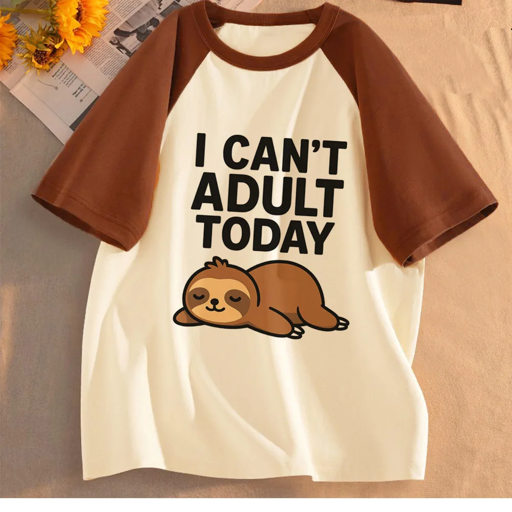 Sloth shirt women cute anime alternative  baddie meme tshirt manga scene  clearance sales cheap
