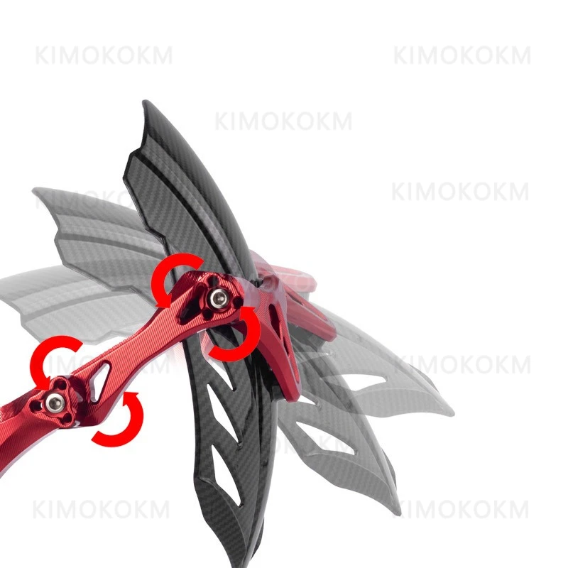 Motorcycle and Bike Adjustable Universal Imitation Carbon Fiber Aluminium Alloy Rear Wheel Fender Mudguard Extender Accessories