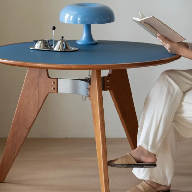 

Cali round table cherry wood solid wood ABET nano dining table household small apartment dining room table