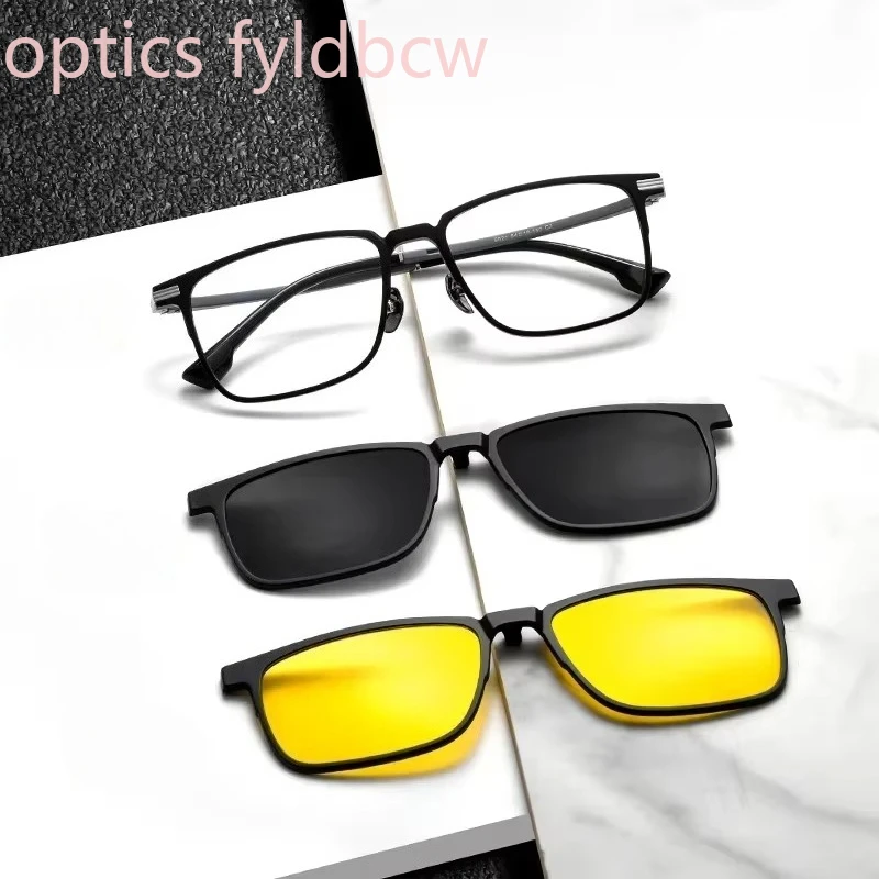 

54-18-150 Magnetic Suction Glasses Polarized Light Set of Glasses Day Night Dual-Purpose Prescription Customization Men Glasses