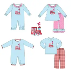 valentines outfit children boutique clothing boy girl cute outfits long sleeve romper set toddle clothes sibling clothes sets