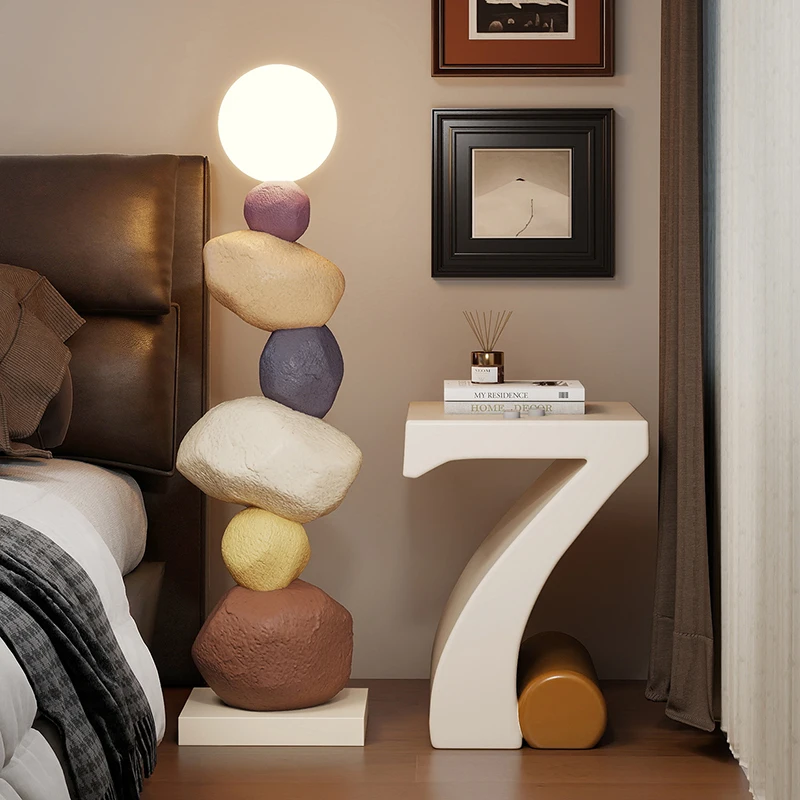 Home Decor Luminous Lucky Stone Statues Floor Decorations Creative Living Room Large Sculptures Art Ornaments Housewarming Gifts