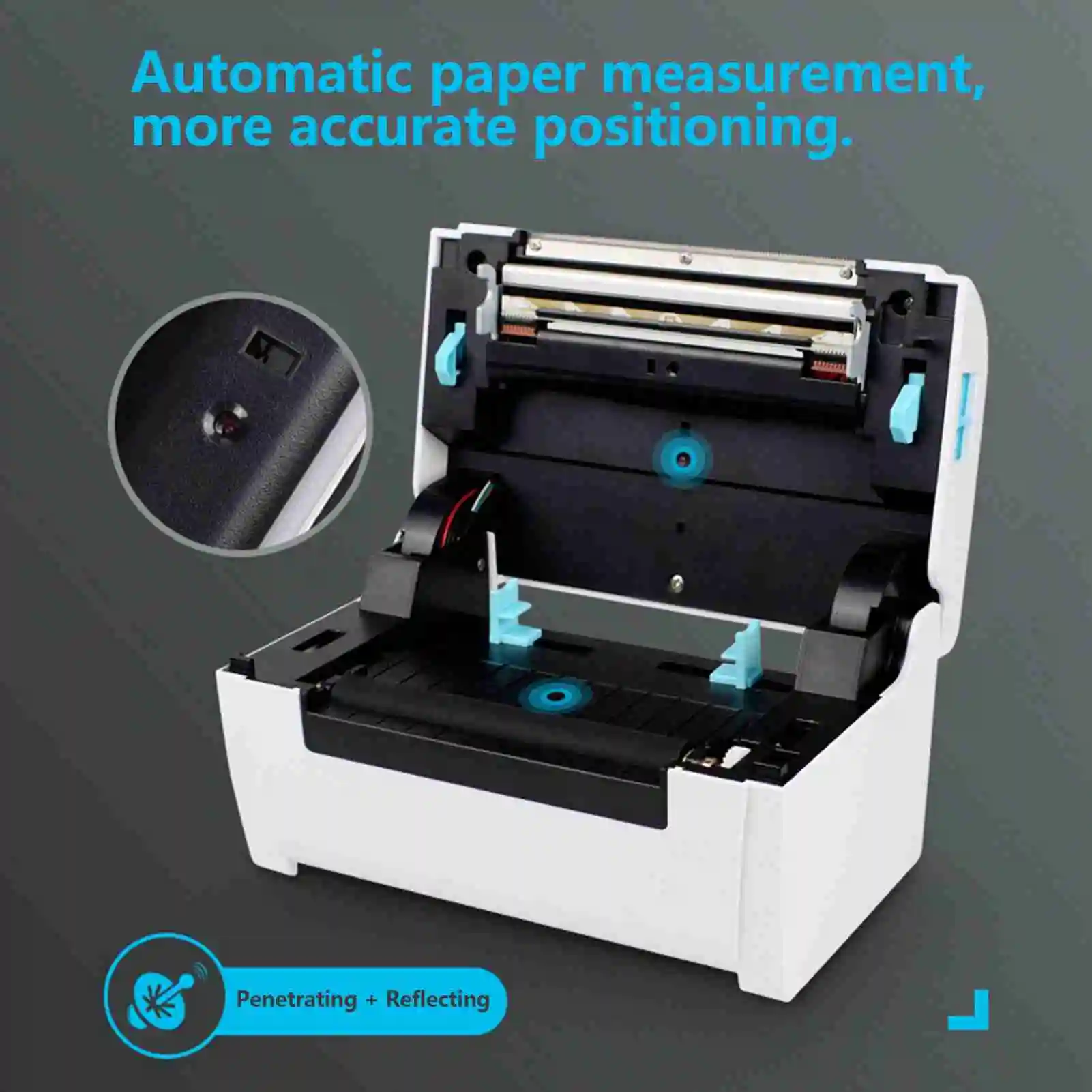 طابعة ملصقات حرارية، طابعة ملصقات شحن عالية السرعة، USB متوافقة مع Windows، والسوبر ماركت، والمتجر، ولوجستيات المطاعم