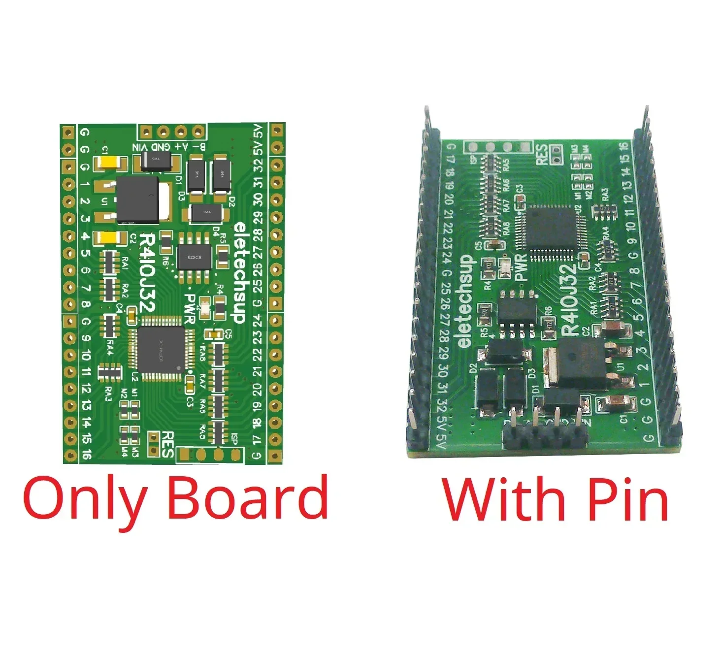 

32CH RS485 2.54mm Pin Core Board Modbus Rtu Input and Output Control PLC HMI Remote IO Expanding Board R4IOJ32 DC 5V 12V 24V