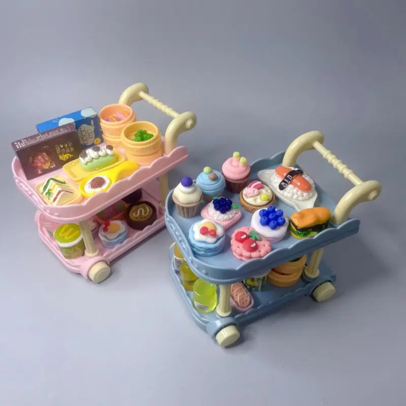 ミニチュアダイニングカー,ドールハウス,シミュレーション玩具,マイクロフード,デザート,女の子へのギフト,1:12