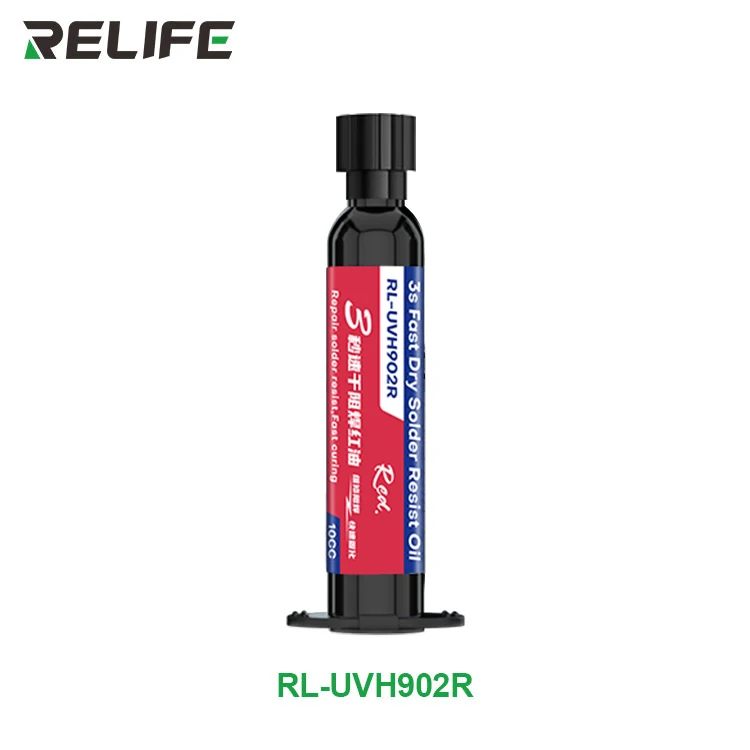 RELIFE RL-UVH902 UV-transparente, aushärtende Lötmaske für die Reparatur von Mobiltelefonen, springender Draht, schnell trocknende, aushärtende Schweißpaste, Flussmittelöl