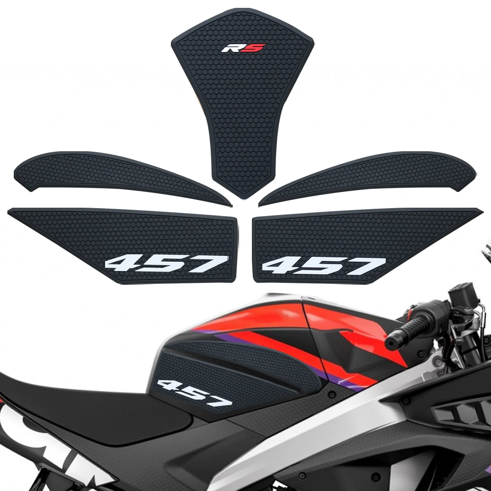 For Aprilia RS 457 RS457 Motorcycle Tank Pad Protector Sticker Decal Gas Knee Grip FOR RS457 2024 2025 2026