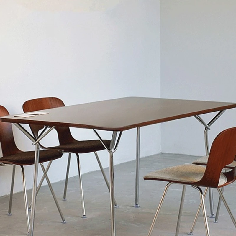 Esstisch rechteckig ins Wind Online Promi minimalist ischen Schreibtisch Bauhaus Retro Edelstahl Büro tisch