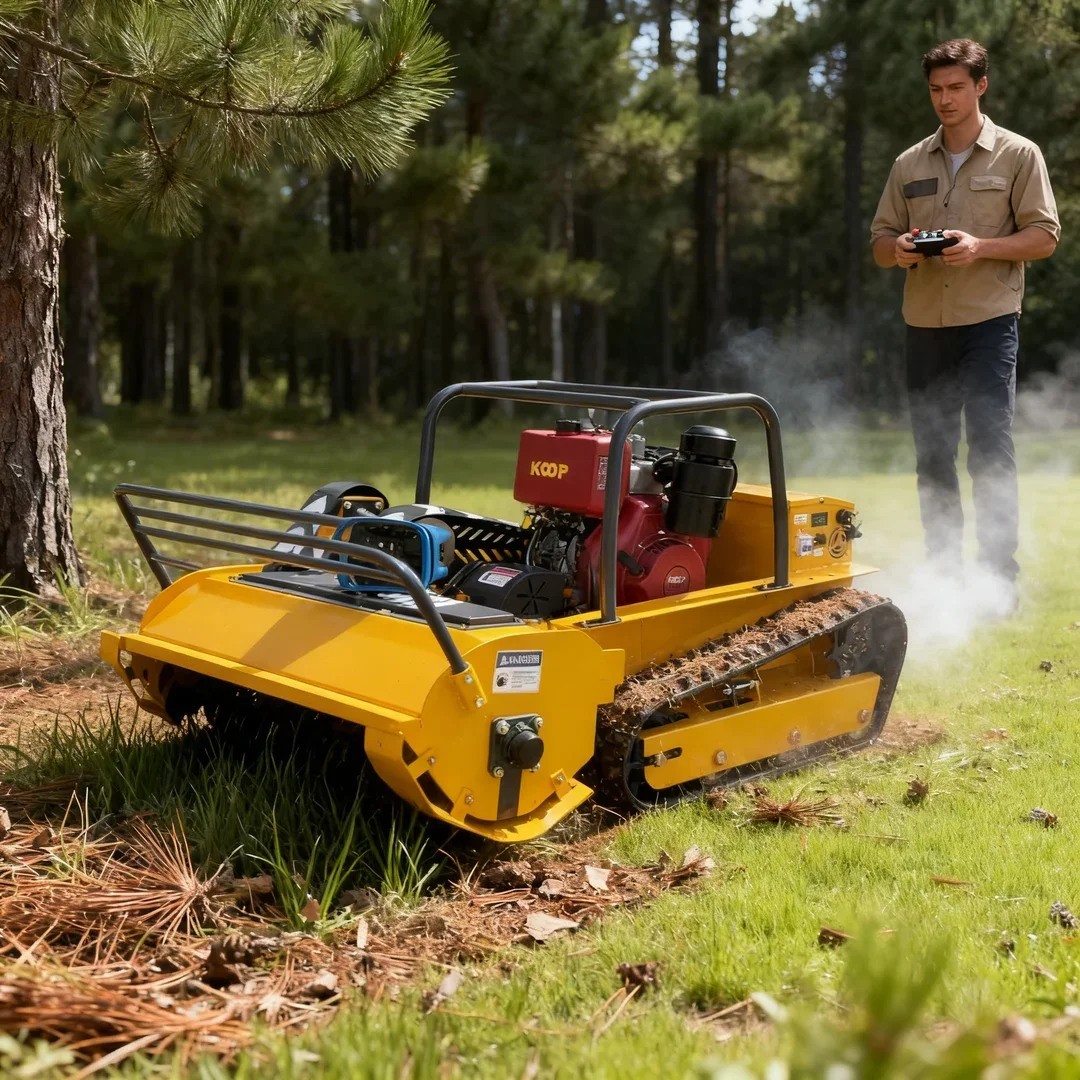 

Customized Remote Control Crawler Flail Lawn Mower for Home Use 800-1200mm Cutting Width Commercial Lawn Care Tool